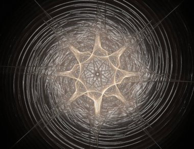 Fraktal bilgisayar oluşturulan desen, yaratıcı grafik tasarım için dijital sanat