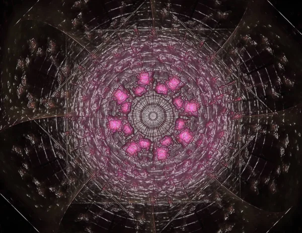 Konuyla ilgili soyut fraktal formlar grafik tasarım ve nükleer fizik bilim parçacıkların. Geometri kutsal fütüristik kuantum dijital hologram doku geliştirme dalga gerçeküstü tasarım.