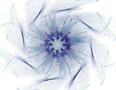 Soyut bir bilgisayar koyu arkaplanda modern fraktal tasarım üretti. Soyut fraktal renk dokusu. Dijital sanat. Soyut Form ve Renkler. Tasarımınız için soyut fraktal element deseni. Dinamik şekilli yumuşak renk üçgeni spirali