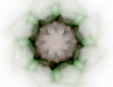 Bilim, teknoloji ve tasarım konularında fraktal radyal desen