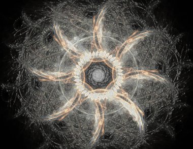 Uzay serisi geometrisini. Görsel olarak çekici zemin kavramsal Izgaralar eğrileri ve fraktal öğeleri öğesi olarak düzenleri fizik matematik teknoloji bilim ve eğitim için uygun yapılmış.