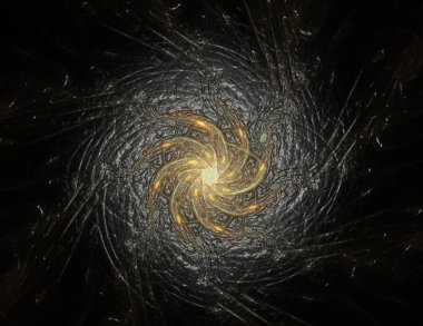 Soyut fraktal kırmızı arka plan ile kesişen daireler ve oval. disko ışıkları. Hareket illüstrasyon.