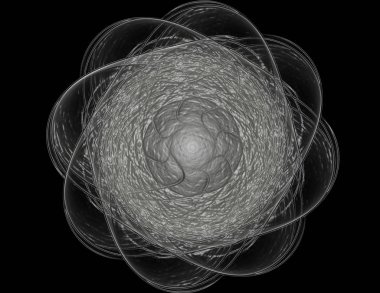 Konuyla ilgili soyut fraktal formlar grafik tasarım ve nükleer fizik bilim parçacıkların. Geometri kutsal fütüristik kuantum dijital hologram doku geliştirme dalga gerçeküstü tasarım.