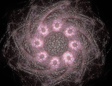 Uzay serisi geometrisini. Görsel olarak çekici zemin kavramsal Izgaralar eğrileri ve fraktal öğeleri öğesi olarak düzenleri fizik matematik teknoloji bilim ve eğitim için uygun yapılmış.