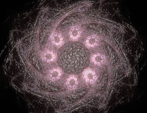 Uzay serisi geometrisini. Görsel olarak çekici zemin kavramsal Izgaralar eğrileri ve fraktal öğeleri öğesi olarak düzenleri fizik matematik teknoloji bilim ve eğitim için uygun yapılmış.