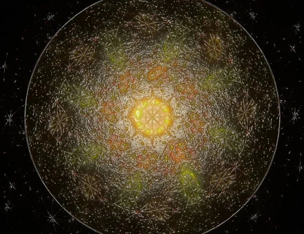Dantelli renkli saat desen. Dijital fractal sanat tasarım. Kutsal semboller işaretler geometrisi soyut tasarım. Astroloji simya sihirli tasarımlar. Geometrik sarmal. Soyut renkli fraktal doku.
