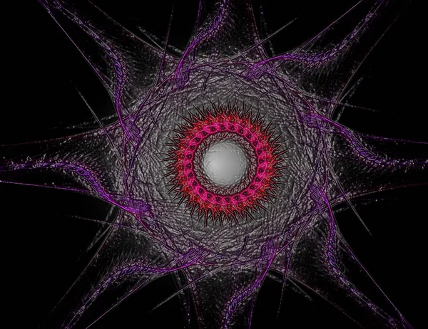 Konuyla ilgili soyut fraktal formlar grafik tasarım ve nükleer fizik bilim parçacıkların. Geometri kutsal fütüristik kuantum dijital hologram doku geliştirme dalga gerçeküstü tasarım.
