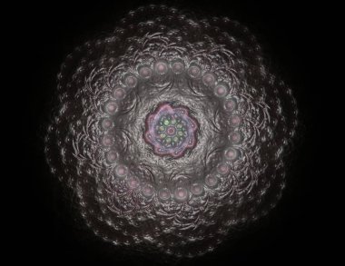 Dantelli renkli saat desen. Dijital fractal sanat tasarım. Kutsal semboller işaretler geometrisi soyut tasarım. Astroloji simya sihirli tasarımlar. Geometrik sarmal. Soyut renkli fraktal doku.