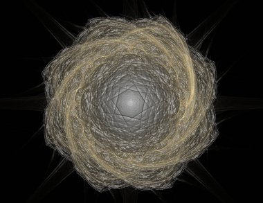 Konuyla ilgili soyut fraktal formlar grafik tasarım ve nükleer fizik bilim parçacıkların. Geometri kutsal fütüristik kuantum dijital hologram doku geliştirme dalga gerçeküstü tasarım.
