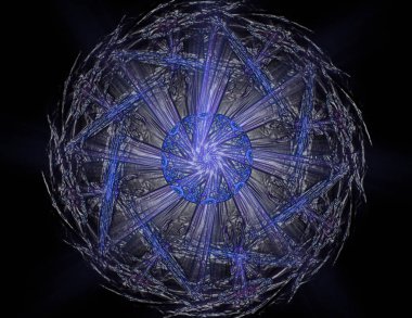 Konuyla ilgili soyut fraktal formlar grafik tasarım ve nükleer fizik bilim parçacıkların. Geometri kutsal fütüristik kuantum dijital hologram doku geliştirme dalga gerçeküstü tasarım.