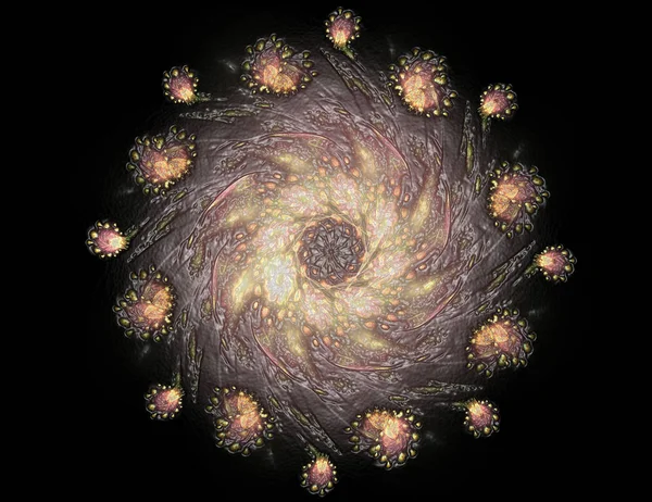 Teilchen Abstrakter Fraktaler Formen Zum Thema Kernphysik Und Grafikdesign Geometrie — Stockfoto