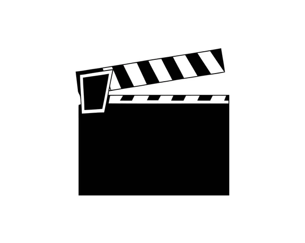 Filme Clapper Filme Flap Ícone Vetorial Simples — Vetor de Stock