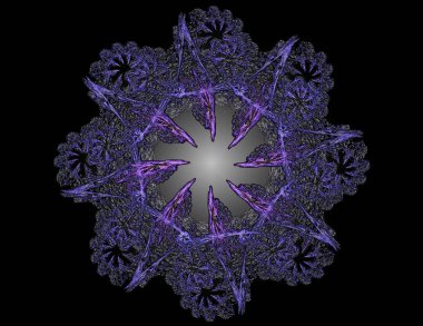 Soyut fraktal kırmızı arka plan ile kesişen daireler ve oval. disko ışıkları. Hareket illüstrasyon.