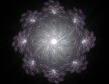 Konuyla ilgili soyut fraktal formlar grafik tasarım ve nükleer fizik bilim parçacıkların. Geometri kutsal fütüristik kuantum dijital hologram doku geliştirme dalga gerçeküstü tasarım.