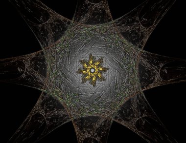 Konuyla ilgili soyut fraktal formlar grafik tasarım ve nükleer fizik bilim parçacıkların. Geometri kutsal fütüristik kuantum dijital hologram doku geliştirme dalga gerçeküstü tasarım.