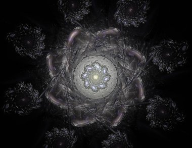 Uzay serisi geometrisini. Görsel olarak çekici zemin kavramsal Izgaralar eğrileri ve fraktal öğeleri öğesi olarak düzenleri fizik matematik teknoloji bilim ve eğitim için uygun yapılmış.