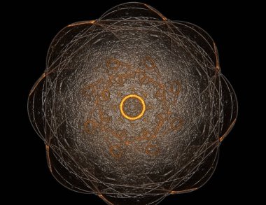 Konuyla ilgili soyut fraktal formlar grafik tasarım ve nükleer fizik bilim parçacıkların. Geometri kutsal fütüristik kuantum dijital hologram doku geliştirme dalga gerçeküstü tasarım.