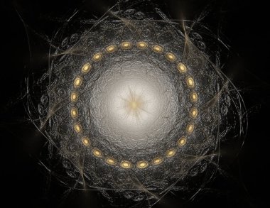 Konuyla ilgili soyut fraktal formlar grafik tasarım ve nükleer fizik bilim parçacıkların. Geometri kutsal fütüristik kuantum dijital hologram doku geliştirme dalga gerçeküstü tasarım.