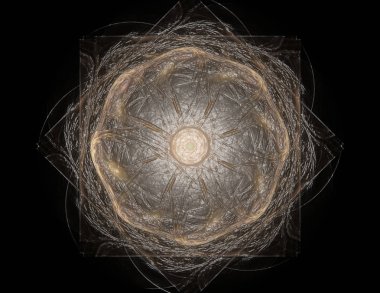 Uzay serisi geometrisini. Görsel olarak çekici zemin kavramsal Izgaralar eğrileri ve fraktal öğeleri öğesi olarak düzenleri fizik matematik teknoloji bilim ve eğitim için uygun yapılmış.