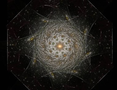 Konuyla ilgili soyut fraktal formlar grafik tasarım ve nükleer fizik bilim parçacıkların. Geometri kutsal fütüristik kuantum dijital hologram doku geliştirme dalga gerçeküstü tasarım.