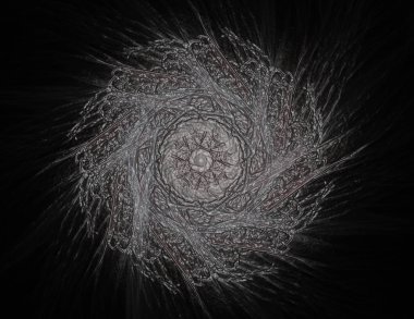 Konuyla ilgili soyut fraktal formlar grafik tasarım ve nükleer fizik bilim parçacıkların. Geometri kutsal fütüristik kuantum dijital hologram doku geliştirme dalga gerçeküstü tasarım.