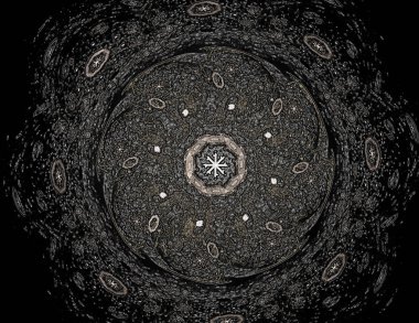 Uzay serisi geometrisini. Görsel olarak çekici zemin kavramsal Izgaralar eğrileri ve fraktal öğeleri öğesi olarak düzenleri fizik matematik teknoloji bilim ve eğitim için uygun yapılmış.