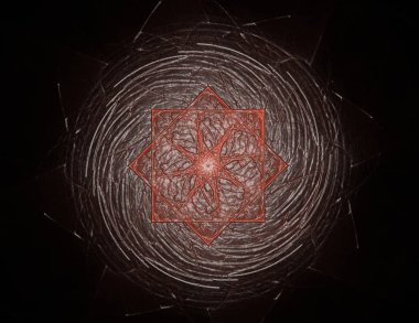 Dantelli renkli saat desen. Dijital fractal sanat tasarım. Kutsal semboller işaretler geometrisi soyut tasarım. Astroloji simya sihirli tasarımlar. Geometrik sarmal. Soyut renkli fraktal doku.