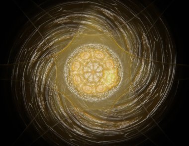 Konuyla ilgili soyut fraktal formlar grafik tasarım ve nükleer fizik bilim parçacıkların. Geometri kutsal fütüristik kuantum dijital hologram doku geliştirme dalga gerçeküstü tasarım.