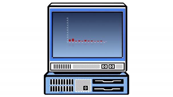 Graph Wachstum Erfolg Strategie Marketing Computer Konzept — Stockvideo