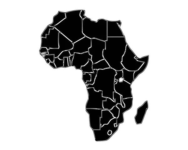 Afrika Harita Afrika Harita Harita Fiziki Harita — Stok Vektör