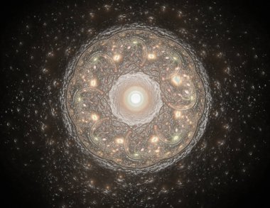 Uzay serisi geometrisini. Görsel olarak çekici zemin kavramsal Izgaralar eğrileri ve fraktal öğeleri öğesi olarak düzenleri fizik matematik teknoloji bilim ve eğitim için uygun yapılmış.