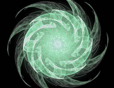 Soyut fraktal kırmızı arka plan ile kesişen daireler ve oval. disko ışıkları. Hareket illüstrasyon.