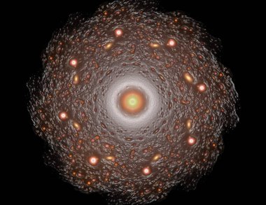 Dantelli renkli saat desen. Dijital fractal sanat tasarım. Kutsal semboller işaretler geometrisi soyut tasarım. Astroloji simya sihirli tasarımlar. Geometrik sarmal. Soyut renkli fraktal doku.