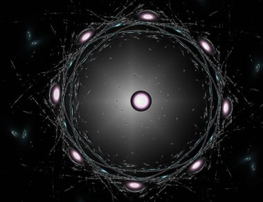 Uzay serisi geometrisini. Görsel olarak çekici zemin kavramsal Izgaralar eğrileri ve fraktal öğeleri öğesi olarak düzenleri fizik matematik teknoloji bilim ve eğitim için uygun yapılmış.