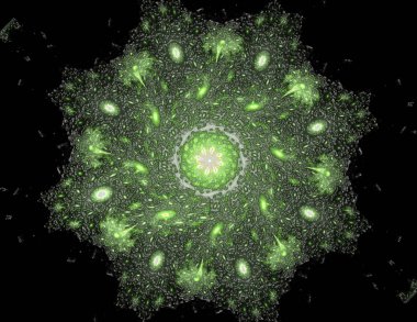 Konuyla ilgili soyut fraktal formlar grafik tasarım ve nükleer fizik bilim parçacıkların. Geometri kutsal fütüristik kuantum dijital hologram doku geliştirme dalga gerçeküstü tasarım.