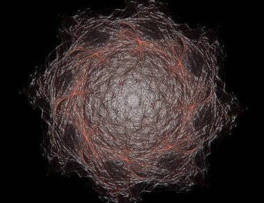 Konuyla ilgili soyut fraktal formlar grafik tasarım ve nükleer fizik bilim parçacıkların. Geometri kutsal fütüristik kuantum dijital hologram doku geliştirme dalga gerçeküstü tasarım.