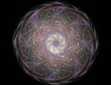 Dantelli renkli saat desen. Dijital fractal sanat tasarım. Kutsal semboller işaretler geometrisi soyut tasarım. Astroloji simya sihirli tasarımlar. Geometrik sarmal. Soyut renkli fraktal doku.
