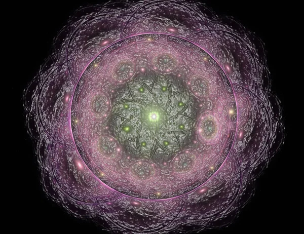 Dantelli renkli saat desen. Dijital fractal sanat tasarım. Kutsal semboller işaretler geometrisi soyut tasarım. Astroloji simya sihirli tasarımlar. Geometrik sarmal. Soyut renkli fraktal doku.