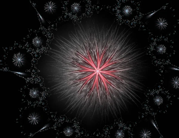 Konuyla ilgili soyut fraktal formlar grafik tasarım ve nükleer fizik bilim parçacıkların. Geometri kutsal fütüristik kuantum dijital hologram doku geliştirme dalga gerçeküstü tasarım.