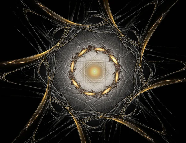 Частицы Абстрактных Фрактальных Форм Тему Ядерной Физики Графического Дизайна Геометрия — стоковое фото
