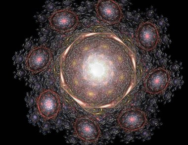 Uzay serisi geometrisini. Görsel olarak çekici zemin kavramsal Izgaralar eğrileri ve fraktal öğeleri öğesi olarak düzenleri fizik matematik teknoloji bilim ve eğitim için uygun yapılmış.
