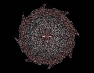 Geometrik Spiral aşağı düşüyor. Soyut renkli fraktal doku