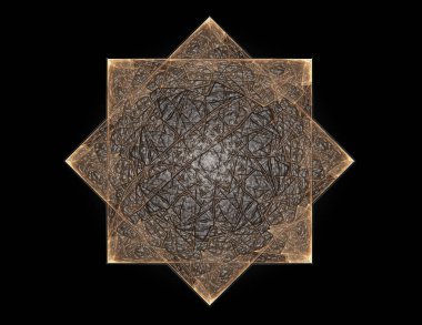 Konuyla ilgili soyut fraktal formlar grafik tasarım ve nükleer fizik bilim parçacıkların. Geometri kutsal fütüristik kuantum dijital hologram doku geliştirme dalga gerçeküstü tasarım.