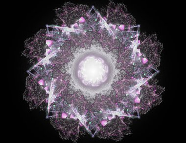 Geometrik Spiral aşağı düşüyor. Soyut renkli fraktal doku