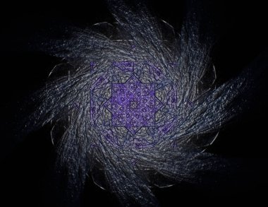 Konuyla ilgili soyut fraktal formlar grafik tasarım ve nükleer fizik bilim parçacıkların. Geometri kutsal fütüristik kuantum dijital hologram doku geliştirme dalga gerçeküstü tasarım.