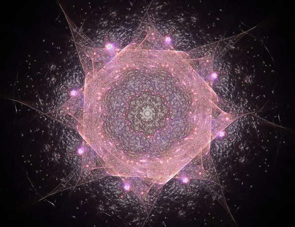 Konuyla ilgili soyut fraktal formlar grafik tasarım ve nükleer fizik bilim parçacıkların. Geometri kutsal fütüristik kuantum dijital hologram doku geliştirme dalga gerçeküstü tasarım.