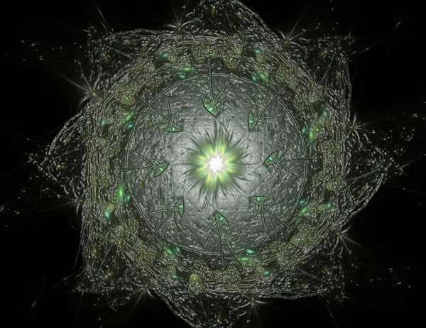 Bilgisayar fractal sanat yaratıcı tasarım, sanat ve eğlence için oluşturulan. Küre dönen arka plan.