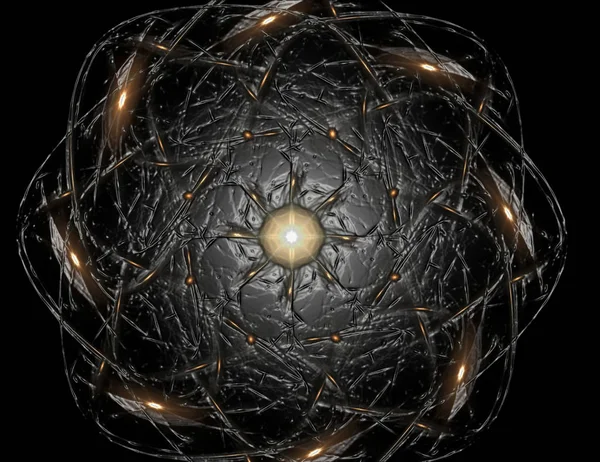 Soyut fraktal arka plan - bilgisayar tarafından oluşturulan görüntü. Dijital sanat. Daireleri merkeze doğru yakınsak. Kapakları, posterler, masaüstü duvar kağıdı için