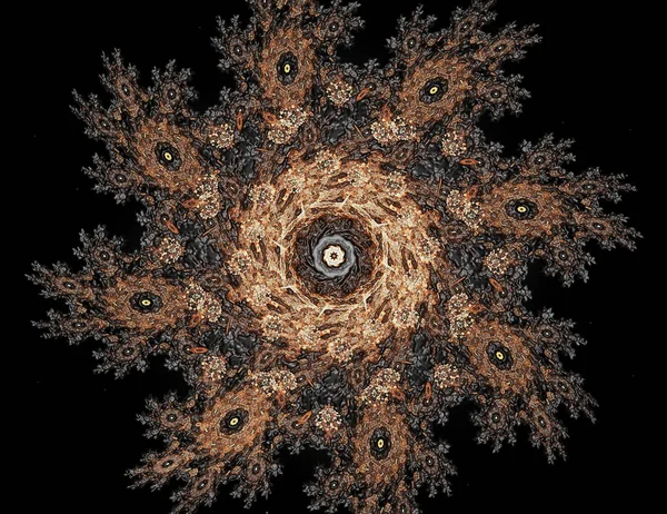 Bilim, teknoloji ve tasarım konularında fraktal radyal desen