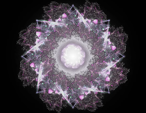 Geometrik Spiral aşağı düşüyor. Soyut renkli fraktal doku